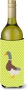 Caroline's Treasures BB7689LITERK Saxony Sachsenente Duck Green Wine Bottle Hugger Bottle Cooler Sleeve Hugger Machine Washable Collapsible Insulator Beverage Insulated Holder