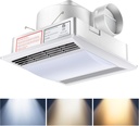 Bathroom Exhaust Fan with 15W LED Light, Ultra Quiet 1.0 Sones 110 CFM Bathroom Ventilation Fan Vent for Home Household Bath Office Hotel 105 sq. ft.(Adjustable Light)