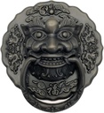 Door Knocker for Front Door Classical Lion Head Door Handle for Garden Wooden House Door Ring Knocker(B,Dia 15cm)