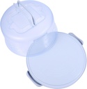 Portable Cake Carrier with Locking Lid Transparent Round Cupcake Holder Box Safe Material Cake Saver Convenient Handle for Travel Home Office Car Use