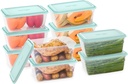 Bentgo Prep - 20-Piece Deep-Dish Storage Containers, Extra-Large 8-Cup Capacity for Meal Prep & Leftovers, Reusable, PFAS & BPA-Free, Durable, Microwave, Freezer, & Dishwasher Safe (Aqua Splash)