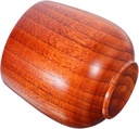 STOBAZA Japanese Vintage Wooden Drinking Cup Handmade Solid Wood Teacup for Coffee Wine Sake Compact Lightweight Design for Home Outdoor and Casual Use Sustainable Craftsmanship