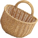 Cabilock Hand-woven Storage Basket for Kitchen and Bathroom Decorative Wall Hanging Organizer for Flower and Item Storage Versatile Use