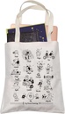 LEVLO Funny Dog Musical Terminology Shopping Bag Piano Player Musician Gift Animal Music Teacher Tote Bag