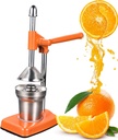 Manual Orange Juicer, Hand Press Citrus Juicer Lemon Squeezer with Cup Countertop Squeezer for Fresh Orange Juice, Easy to Clean