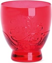 Excelsa Santa Cruz Set of 6 Water Glasses, Glass, Red
