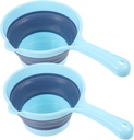 Cabilock 2pcs Folding Water Spoon Long Handle Household Water Scoop Bailer Bucket for Sink Easy to Use