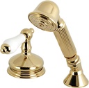 Kingston Brass KSK3332PLTR Deck Mount Hand Shower with Diverter for Roman Tub Faucet, 8 x 5.63 x 1.81, Polished Brass