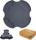Suitable for Ninja Crispi Air Fryer Silicone,Reusable silicone Heat Resistant Mat with 100 Airfryer Paper Liners, Non-Slip and Protects the Countertop from Heat Damage