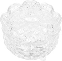 Glass Candy Jar Lid Decorative Storage Container for Candy Cookies and Jewelry Portable Versatile Design for Home and Events Crystal Compact