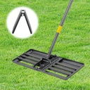 Lawn Leveling Rake, 26"X10" Leveling Rakes for Lawn 5FT Heavy Duty Effort Saving Lawn Level Tool Adjustable Handle Lawn Leveler for Yard Garden