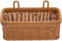 Alipis Wall-mounted Handwoven Storage Basket for Kitchen Retro Decorative Organizer for Ginger and Garlic Breathable Woven Wall Basket Hook Convenient Hanging Storage