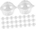 Unomor 50pcs Transparent Cupcake Boxes Disposable Pastry Containers Lids for Storing Muffins and Desserts and Versatile Baking Packaging