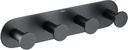 Kraus Elie Bathroom Robe and Towel Hook Rack with 4 Hooks, Matte Black Finish, KEA-18804MB