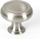 Mushroom Knob Finish: Satin Nickel, Size: 1.25" H x 1.5" W x 1.5" D
