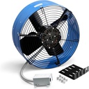 Gable Mount Attic Fan with Adjustable Thermostat, 15 Inch Exhaust Fan for Attic, Garage, Shed, Shop Ventilation, 1600 CFM, 1050 RPM, 2400 SQF Coverage Area