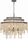 Crystorama Poppy 6 Light Forged Bronze Chandelier