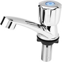 Bathroom Faucet, Bathroom Sink Faucet Centerset with Drain Assembly, ABS Plastic Single Cold Faucet Water Tap Bathroom Basin Kitchen Sink Accessories (Shutter Handle)