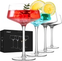 JYB&XY Martini Glasses Set of 4 | 9 oz Coupe Glass Classic Cocktail Glassware Hand Blown Premium Crystal Glass for Champagne, Cocktail，wine，martini Flutes