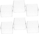 LIFKOME 6Pcs Boxes Transparent Cake Containers Clear Bakery Packing Boxes for Tiramisu and Cookies for Birthdays Parties and Banquets Safe and Practical Design