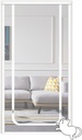 Cat Screen Door 45X79in Pets Proof Screen Door Mesh Door Screen with Zipper for Kitchen Patio Door Curtain Keeps Flies Out Hook & Loop,White