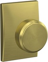 SCHLAGE Custom FC21 BWE 608 CEN Bowery Knob with Century Trim Hall-Closet and Bed-Bath Lock, Satin Brass