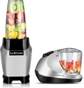 La Reveuse 1000W Smoothie Blender (Silver) + La Reveuse 1.3-Cup Small Food Chopper