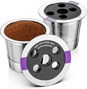 Universal Refillable Coffee Pods with 5 Holes, Suitable for k cups, Stainless steel reusable compatible with keurig 1.0 & 2.0 coffee machines brewers refillable (2)