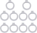 AOKEMBAO 1.5 inch Chrome Metal Ring Handle Cabinet Hardware Drawer Jewelry Box Wardrobe Single Hole Handle 10-Pack