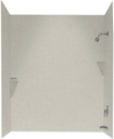 Swanstone SS00723.121 Solid Surface Glue-up 3 Panel Bathtub Wall Kit, 30-in L X 60-in H X 72-in H, Glacier