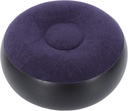 Inflatable Flocking Chair, Footrest Inflatable Stool Folding Round Indoor Outdoor Portable Blue for Travel