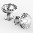 Asidrama 10 Pack Polished Chrome Kitchen Cabinet Knobs Clear Crystal Dresser Knobs Drawer Knobs Cabinet Hardware Zinc Knobs for Dresser Drawers