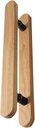 Solid Wood Glass Door Handle,Sauna Room Rustic Double Sided Sliding Door Handle,Indoor Outdoor Push Door Handle Set (Color :Natural,Size :40cm (16"))