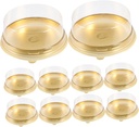 10pcs Round Cake Containers Lid Sturdy Cake Packing Holder for Small Desserts Lightweight and Compact Design