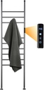 Heated Towel Rack Grey Freestanding Towel Warmer 9-Bar 110W Smart WiFi Towel Warmer Voice Control Hot Towel Rack with Timer, 115°F—155°F, Blanket Ladder Holder, Stainless Steel, IPX4, Plug-in