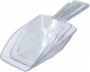 2Sets Transparent Plastic Ice Scoops Versatile Baking Flour Shovels for Ice Cubes Flour and Candy Easy to Clean Comfortable Grip Multi Function Use