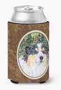 Caroline's Treasures SS8821CC Australian Shepherd Can or Bottle Hugger Cooler Washable Drink Sleeve Collapsible Beverage Insulated Holder, Can Hugger, Multicolor