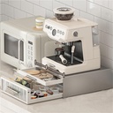 2-Tier Coffee Pod Holder, Space-Saving Coffee Pod Storage for Countertop, Coffee Bar Accessories and Storage Rack for Tea Bags, Dressing for Kitchen Coffee Station(Gray,Medium)