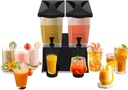 Drink Dispenser, Beverage Dispenser with Stand, 2 Tanks 22L/5.81 Gallon Juice Dispenser with Spigot for Parties, Outdoor, BBQ