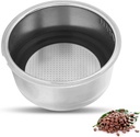 Stainless Steel Coffee Filter, Double Cup Coffee 51mm Pressurized Mesh Bottomless Portafilter Coffee Machines Accessories
