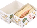 100 Pieces Paper Take Out Containers Sandwich Take Out Boxes,Mini Burger Boxes,Toast Holding Bread Tray for Take Out Food Containers,Restaurant, Picnic and Party