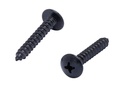 Bolt Dropper No. 8 x 1 Stainless Steel Wood Screws - 25 Pack Black Xylan Coated Truss Head Phillips Screws - Corrosion-Resistant Black Screws for Wood and DIY Projects