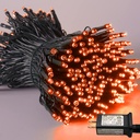 YEGUO 66ft 200 LED Orange Thanksgiving Lights Outdoor Waterproof, Green Wire Christmas String Lights Indoor, 8 Modes Twinkle Halloween Tree Lights Plug in with Timer Memory