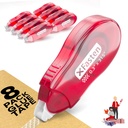 Japan Dots Scrapbook Tape Glue Roller Runner, 8mm x 26ft 8-Pack Double Sided Tape Roller, Dot Applicator for Scrapbook Album Kit, Removable-XFasten