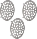 OCS Parts Set of 3 Commercial Kitchen Sink Flat Strainers | Universal Fit 3-Inch Stainless Steel Strainer | Fits Most 3 Tier Compartment Sinks (3-Pack)
