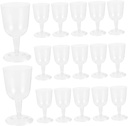 24pcs Plastic Red Wine Glasses High-stem Goblets for Parties and Weddings Elegant Drinkware for Home Bar and Banquet Use