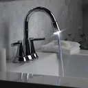 Aqua Vista 22-B42CPL-CH-AV Bathroom Sink Faucet with LED Light Polished Chrome