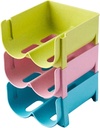 3pcs Refrigerator Storage Pot Drink Container Wine Containers Drink Can Rack Classified Cases for Home