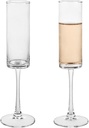 Champagne Flutes Set of 2, 160ML - Elegant Glass Champagne Flutes for Celebrations - 5.5oz Capacity, Clear (Glass, 2Pcs160ML)