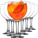 LAV Gin and Tonic, Aperol Spritz Glass Set 6-Piece, Clear Balloon Wine Glasses for Red Wine and Other Cocktails, Oversize Large Goblets for Spritz and Water | 21.75 oz